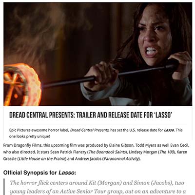 Dread Central Presents: Trailer and Release Date for ‘Lasso’